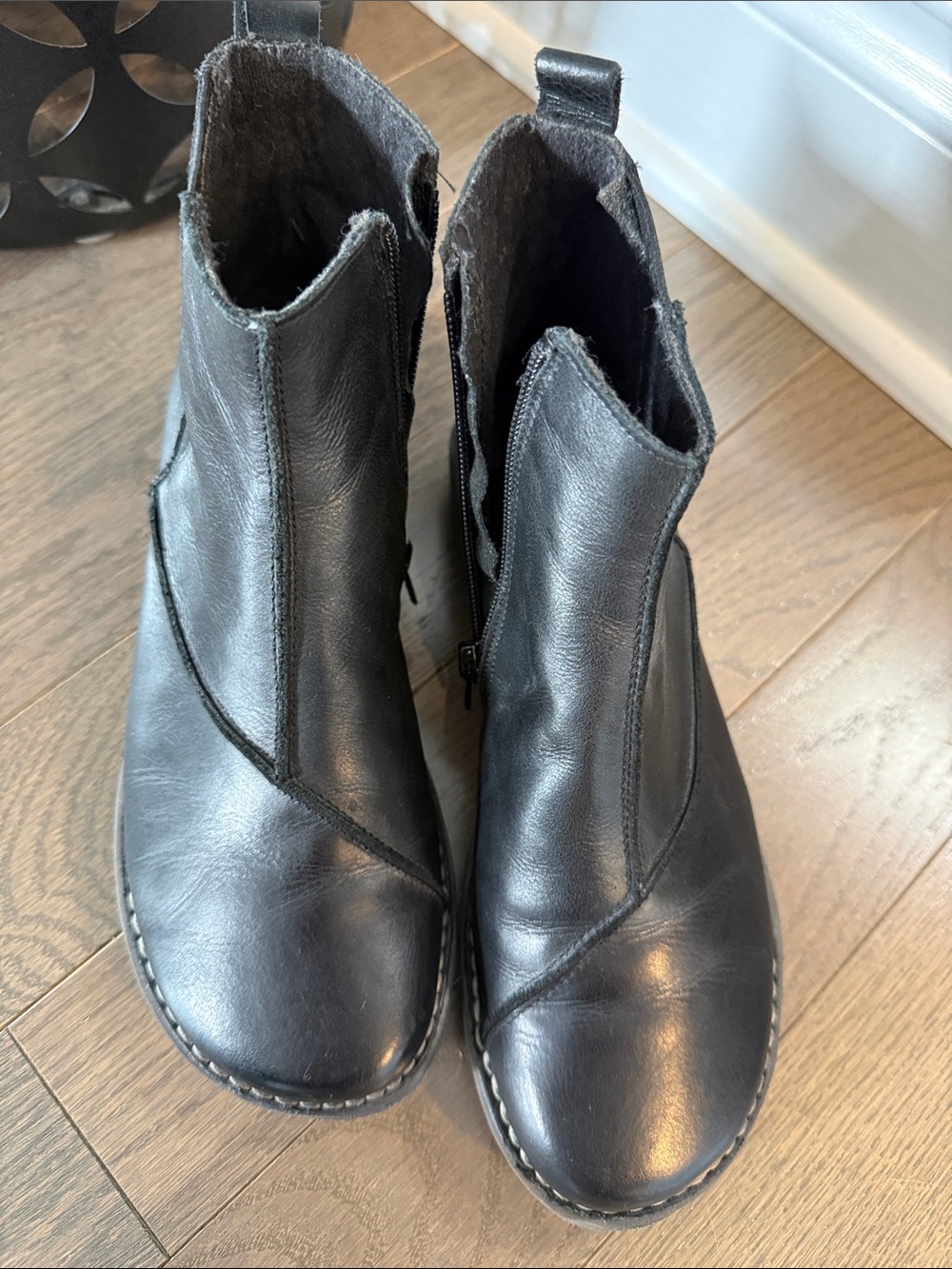Women’s Black Leather Ankle Boots